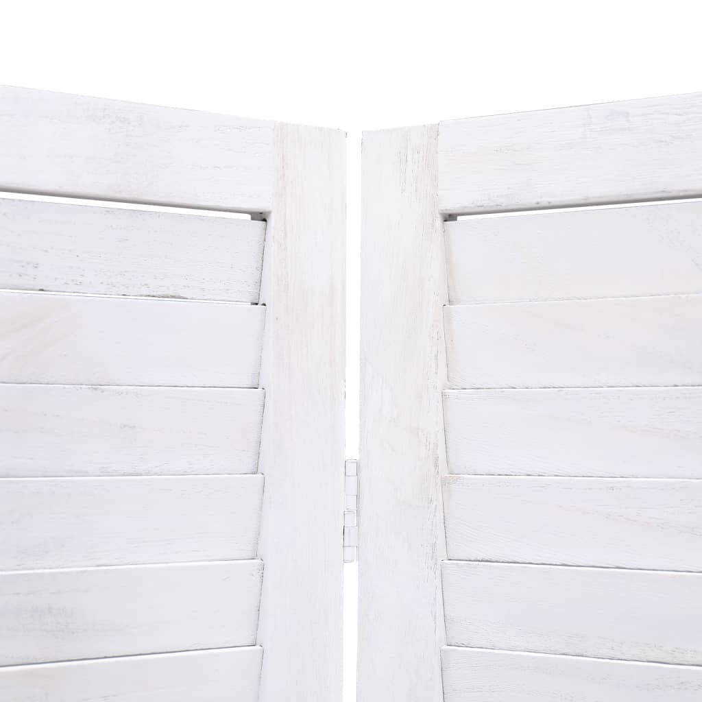 4-Panel Room Divider White 140x165 cm Wood